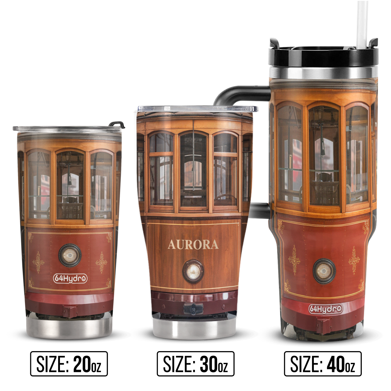 Old Vintage Tram ANRZ04114855OS Stainless Steel Tumbler