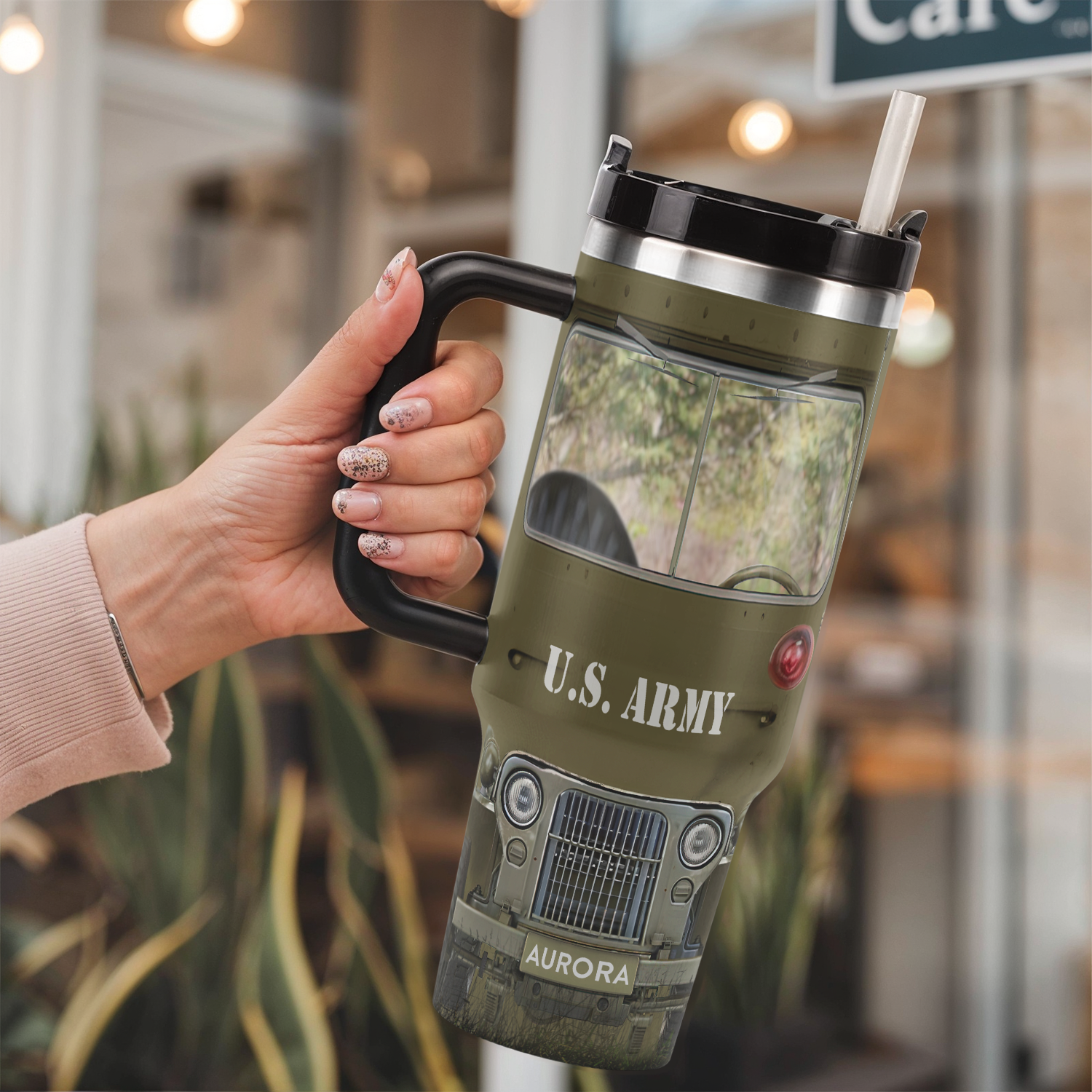 Military Vintage Truck ANRZ04114410RS Stainless Steel Tumbler