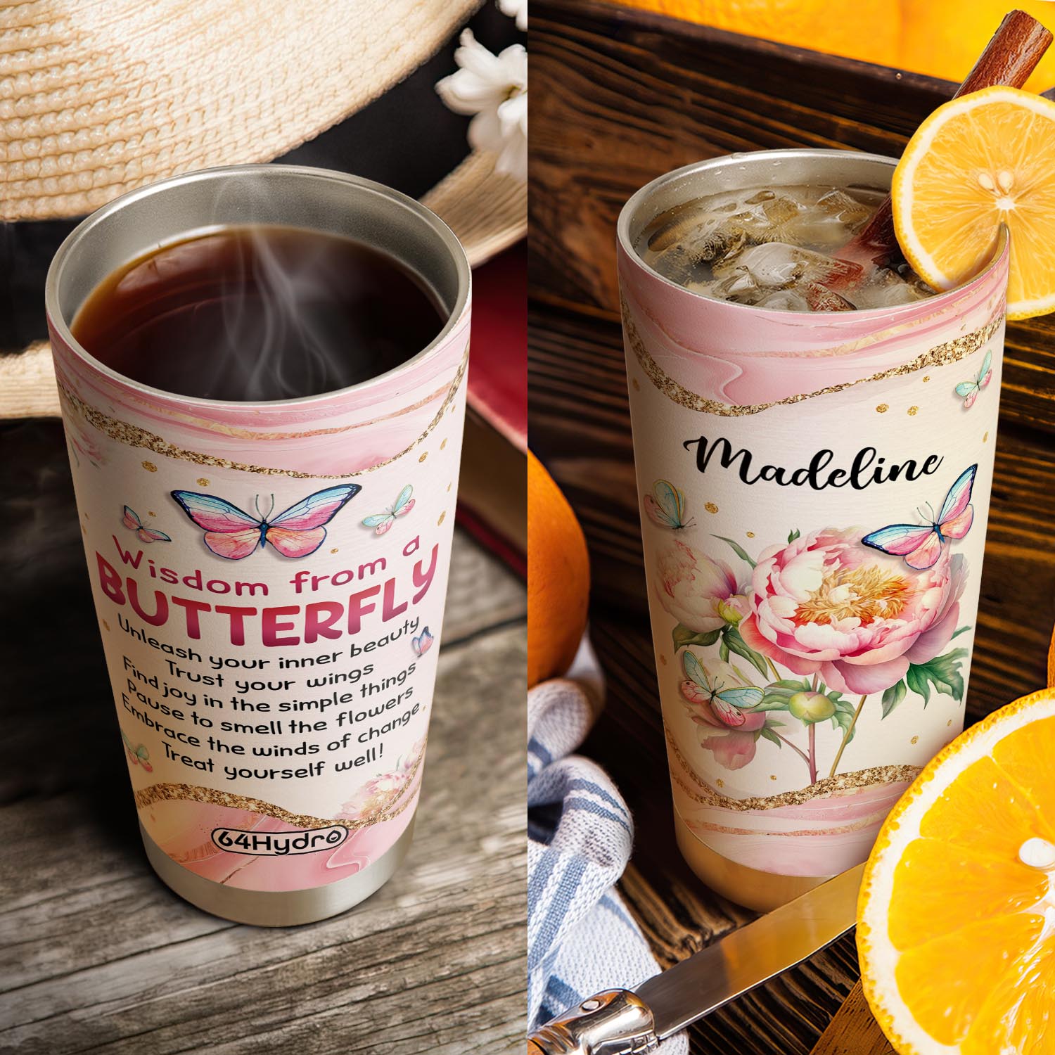 Wisdom From A Butterfly NNRZ300623233 Stainless Steel Tumbler