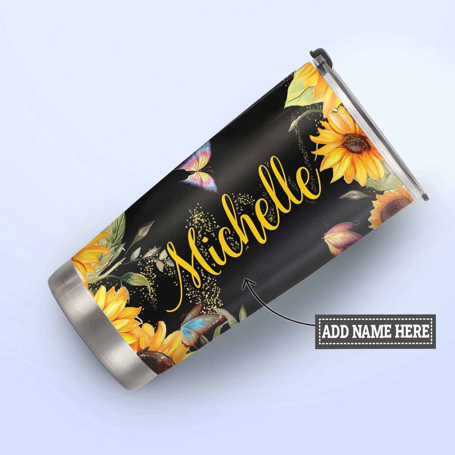 You Are My Sunshine Elephant Sunflower HHLZ280623368 Stainless Steel Tumbler