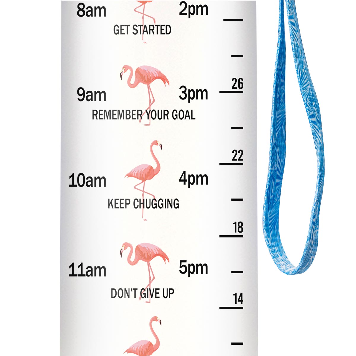 Always Look On The Pink Side Of Life HHRZ09087885XQ Water Tracker Bottle