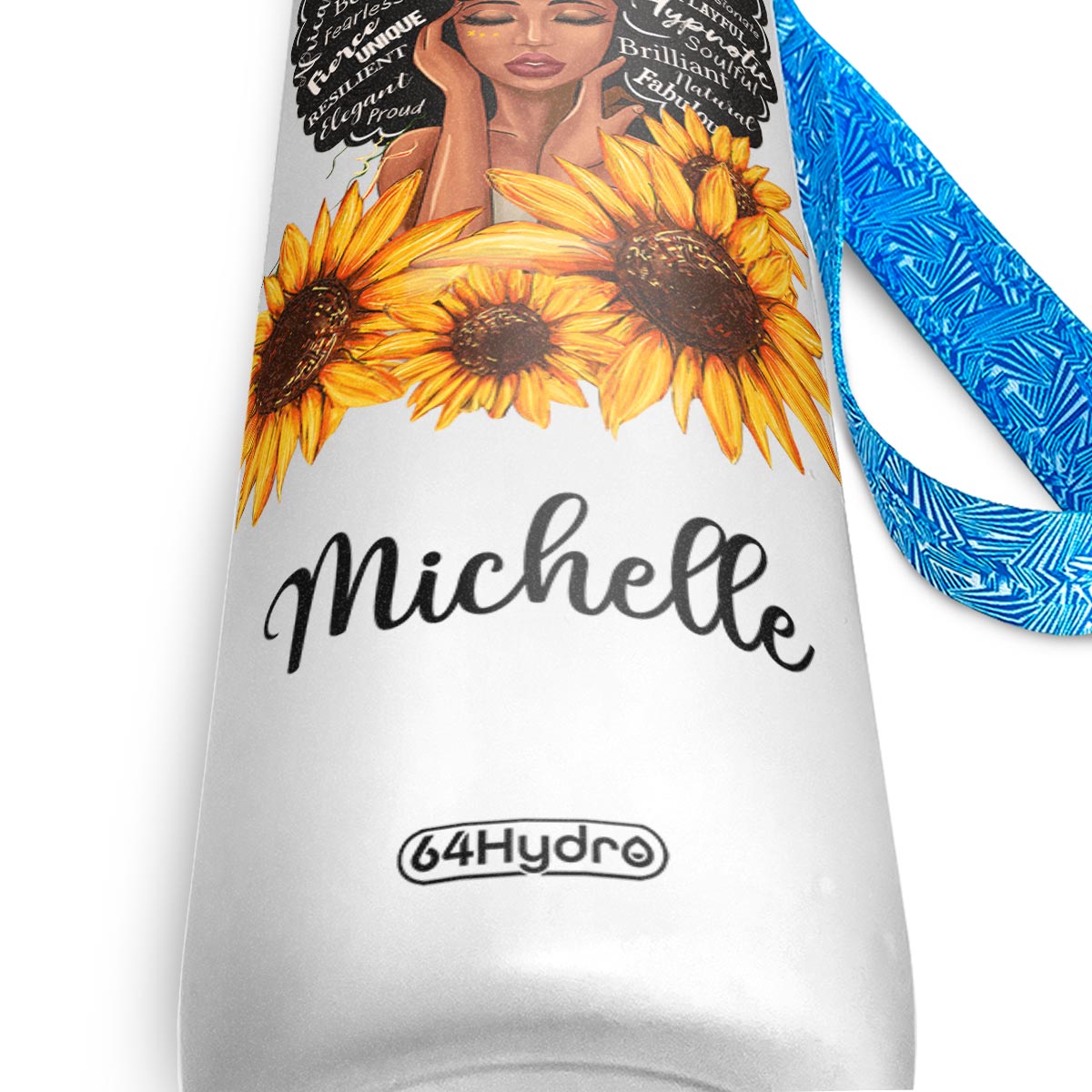 Black Women Faith HHRZ09081028ZN Water Tracker Bottle