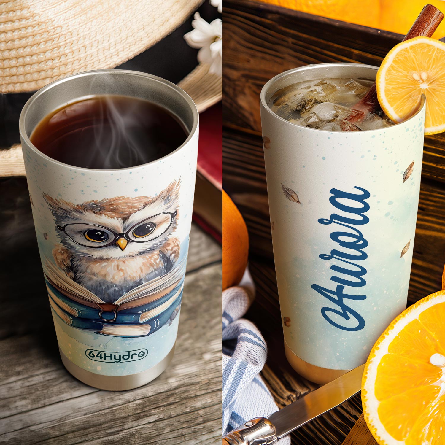 Book Owl HTRZ19092910CB Stainless Steel Tumbler