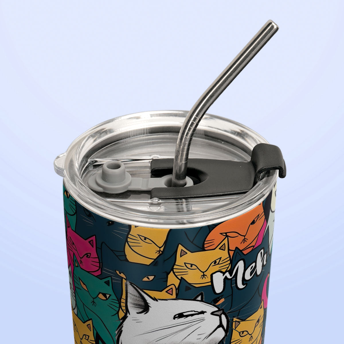 Cat Meh Annoying Cat HHRZ030723741 Stainless Steel Tumbler