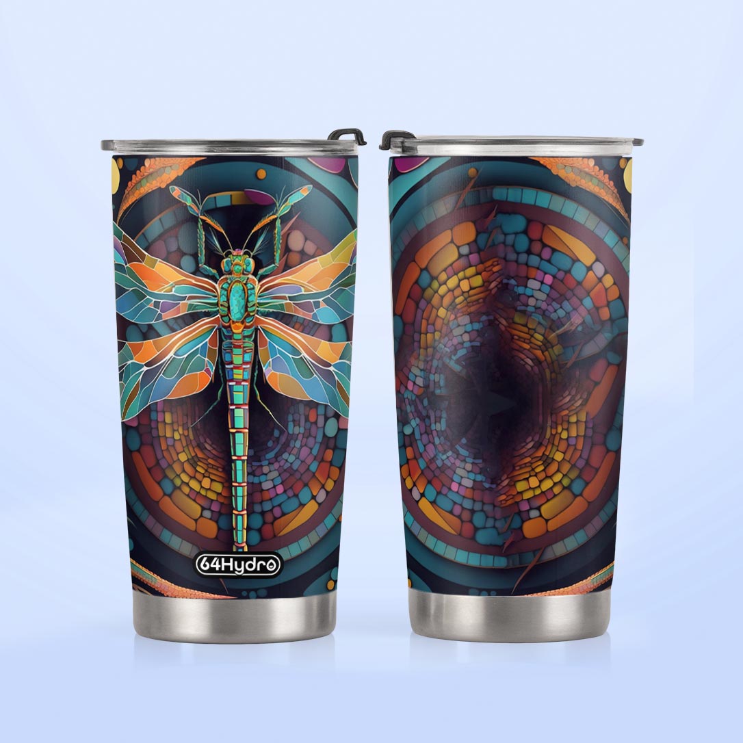 Colorful Dragonfly HTRZ07090703PM Stainless Steel Tumbler