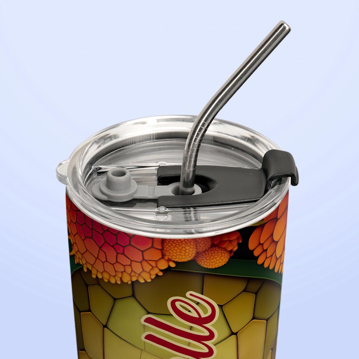 Dragonfly Hyacinth Crystal Mosaic HTRZ07097280EC Stainless Steel Tumbler
