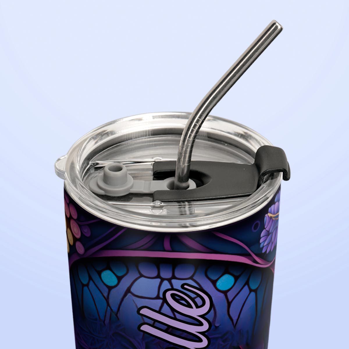 Dragonfly Lapis Lazuli Crystal Mosaic HTRZ07096322WU Stainless Steel Tumbler