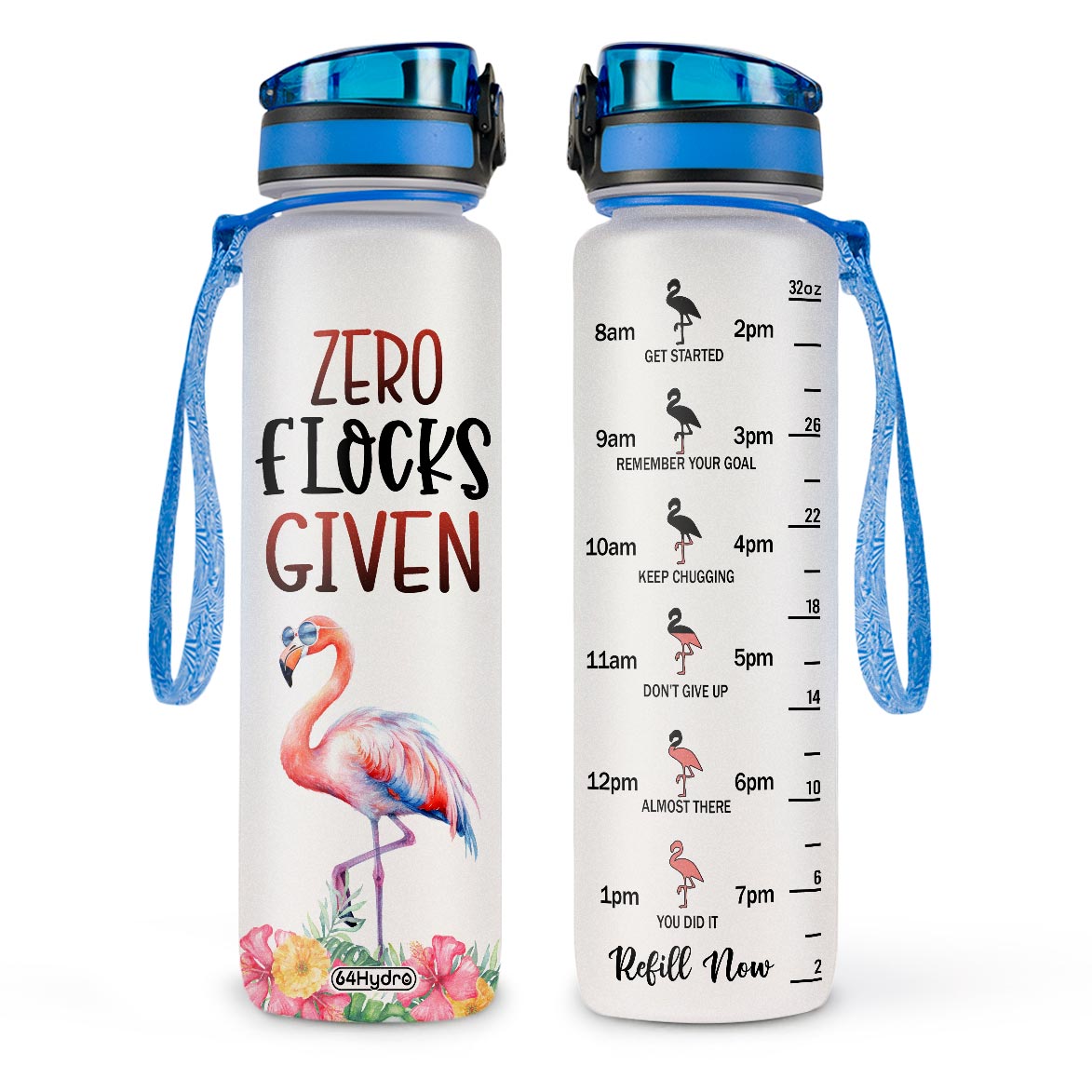 Flamingo Zero Flocks Given HTRZ10085603HF Water Tracker Bottle