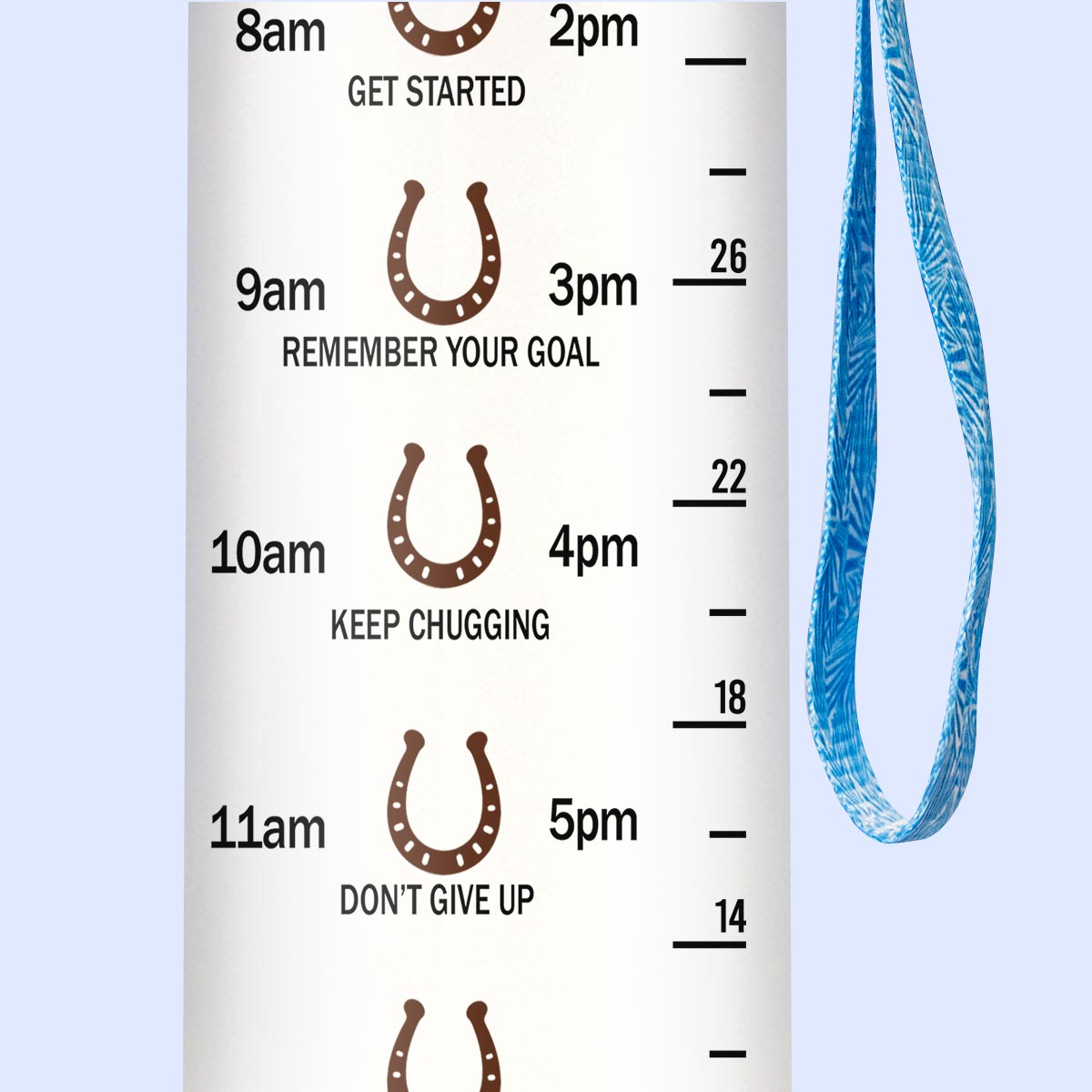 Horse Let Your Faith Be Bigger Than Your Fear HTRZ15081085VE Water Tracker Bottle