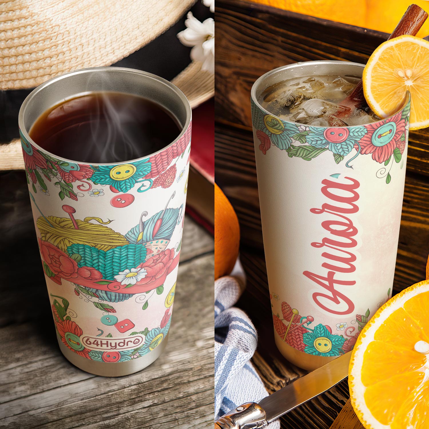Knitting Lover HTRZ26095398FQ Stainless Steel Tumbler