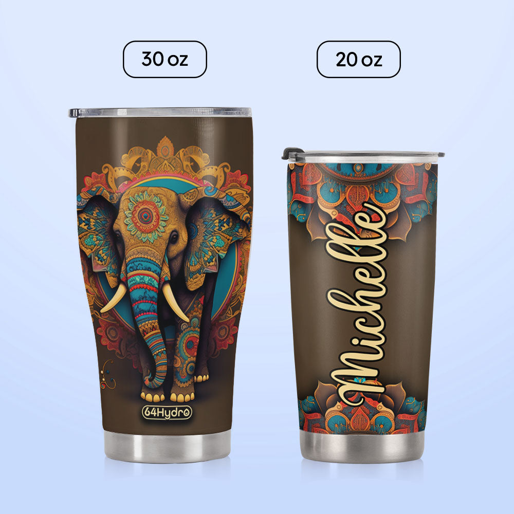 Mandala Elephant HHAY060723054 Stainless Steel Tumbler