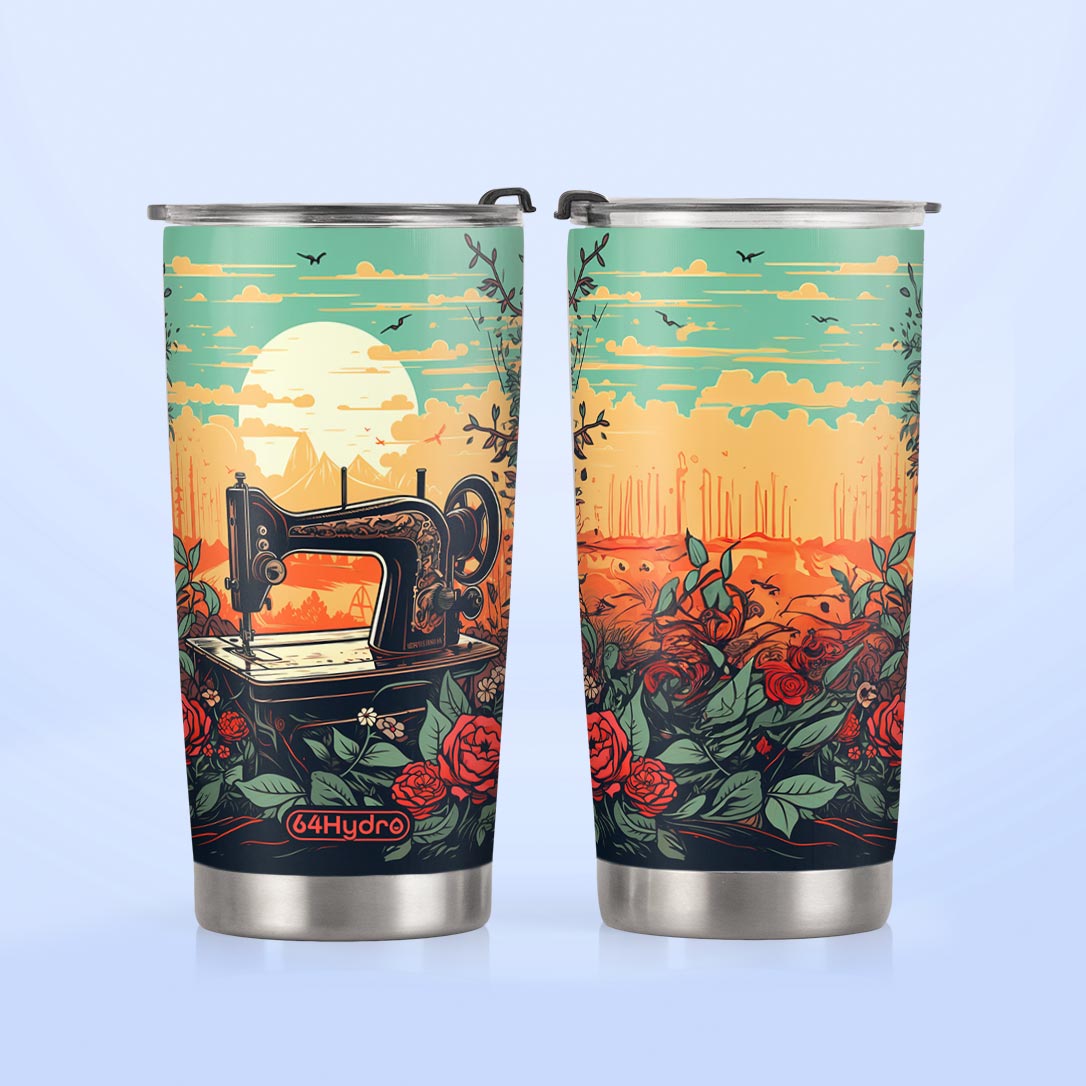 Retro Sewing HTRZ26090041BK Stainless Steel Tumbler
