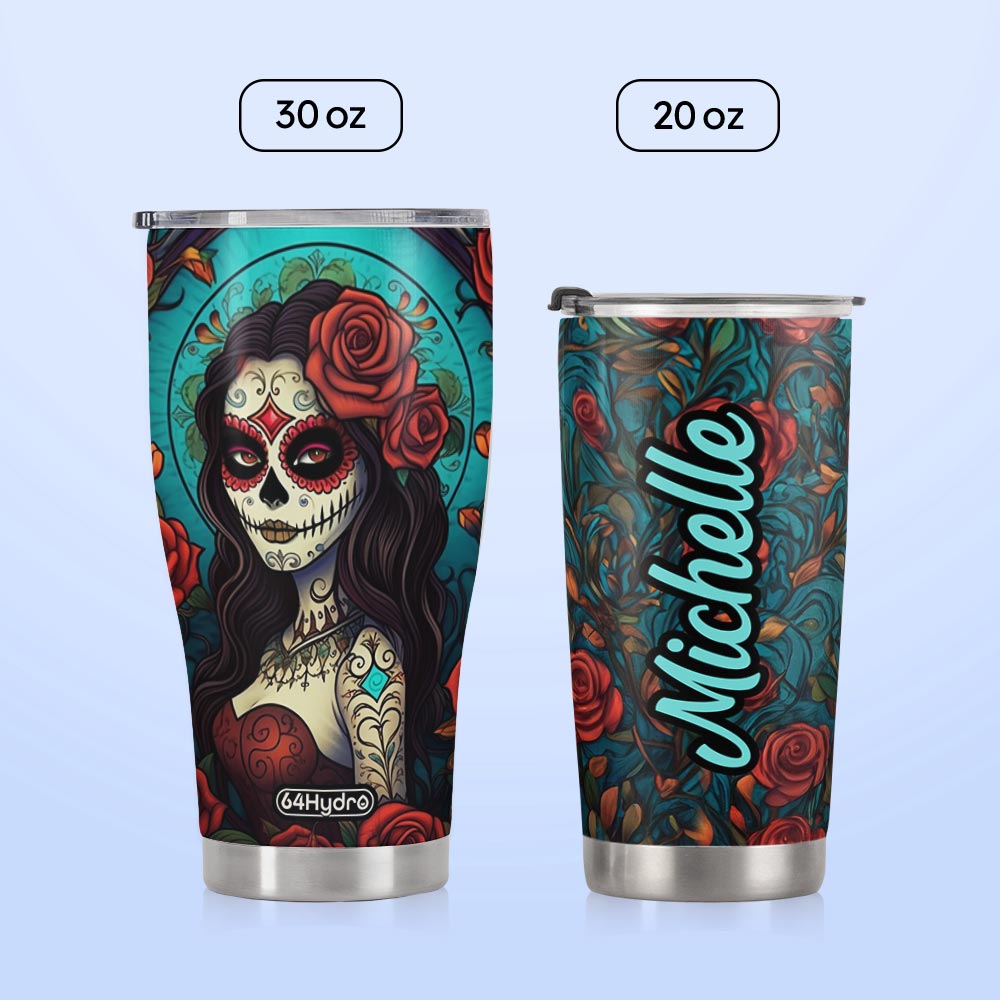 Sugar Skull Lady HTRZ27099858VD Stainless Steel Tumbler