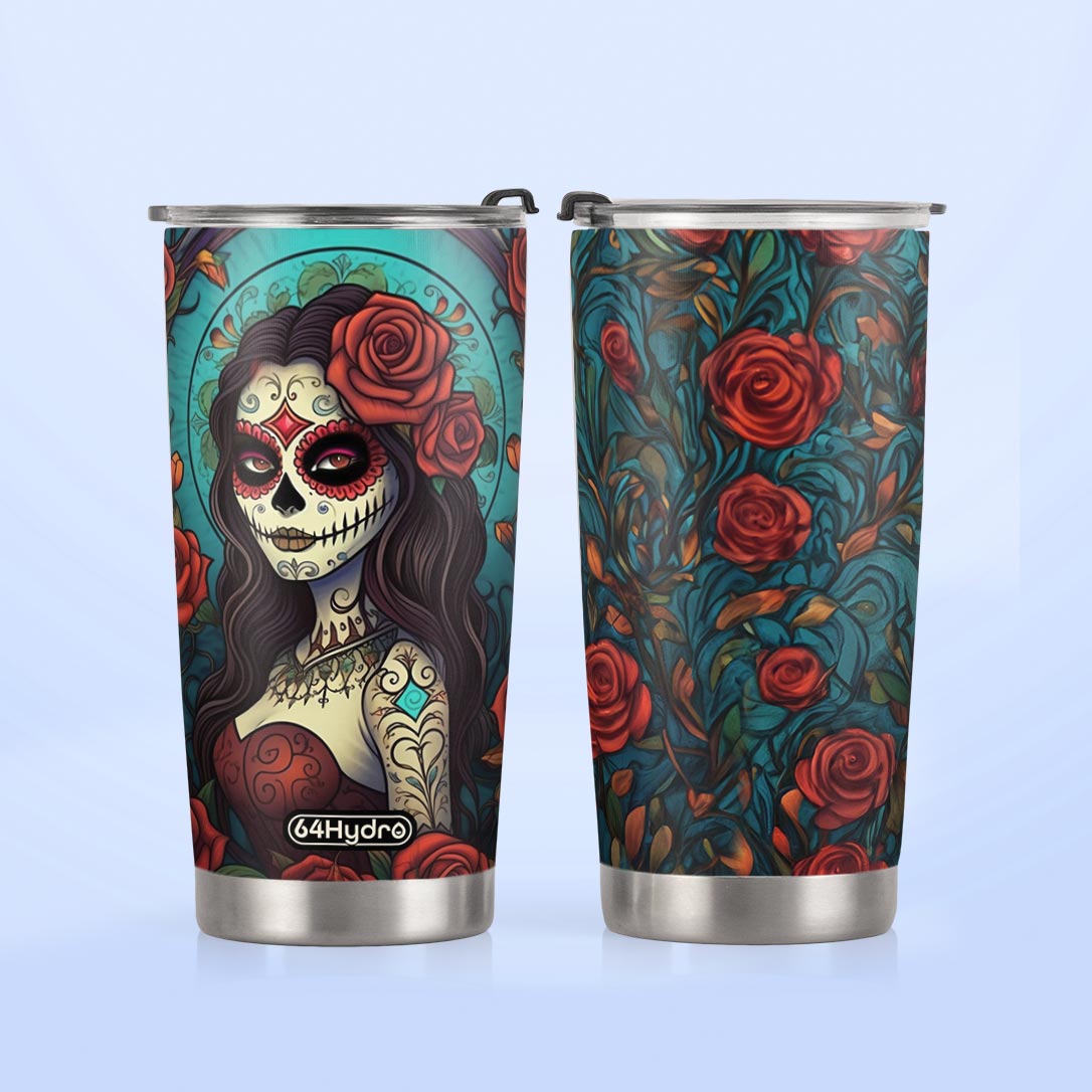 Sugar Skull Lady HTRZ27099858VD Stainless Steel Tumbler