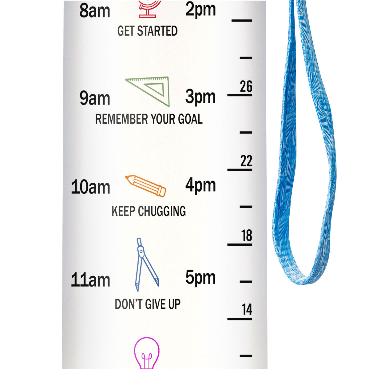 Teacher Daily Affirmations HHRZ26079653ZL Water Tracker Bottle