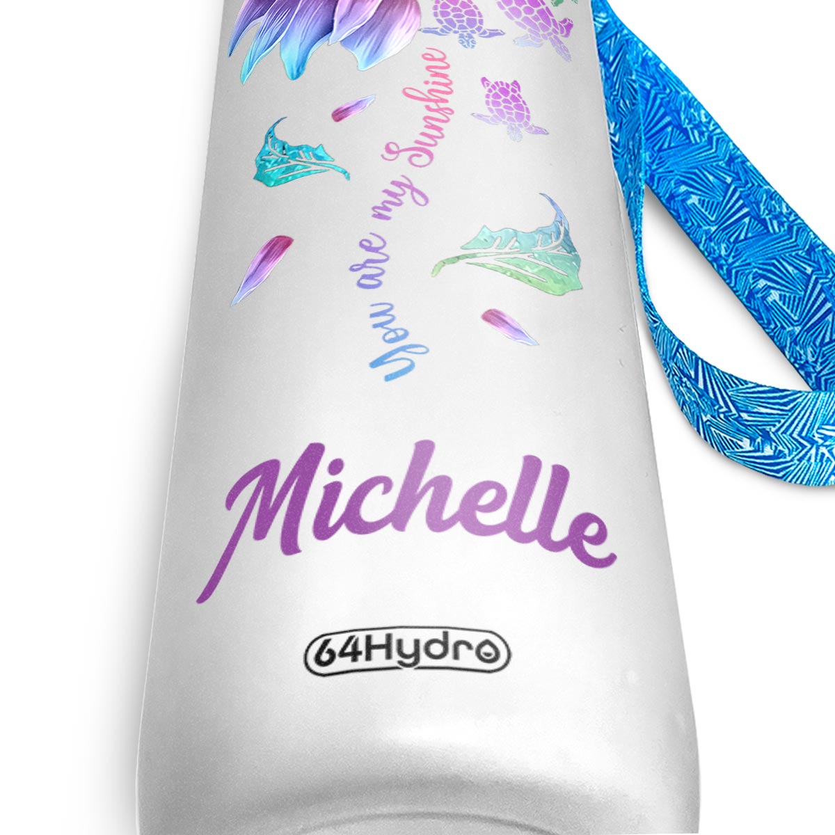 Turtle Colorful You Are My Sunshine HHRZ09086834DL Water Tracker Bottle