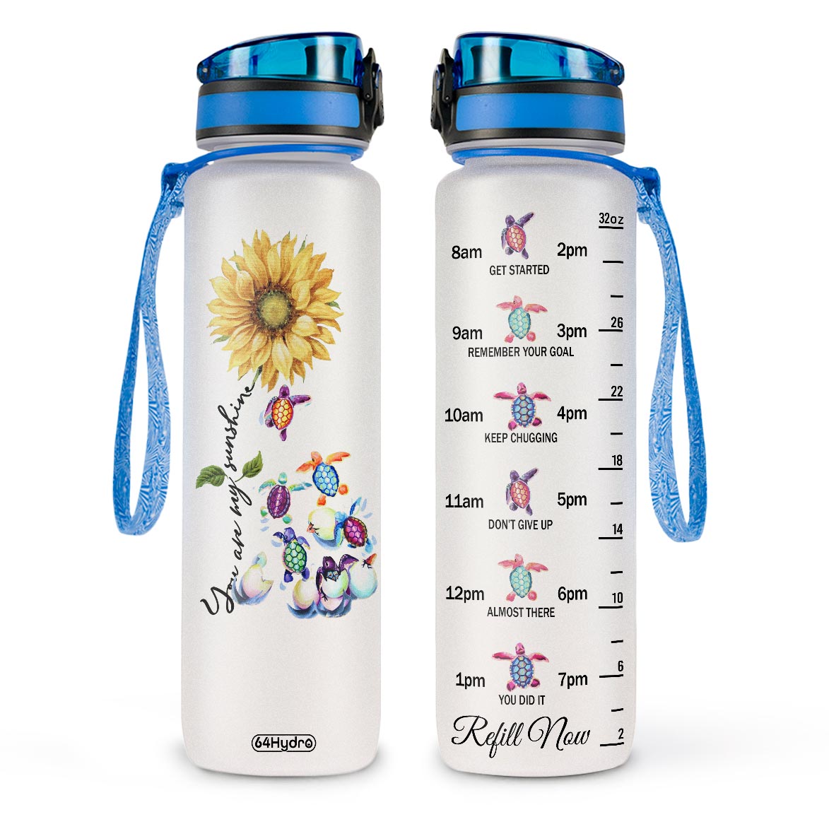 Turtle You Are My Sunshine HTRZ10084441BE Water Tracker Bottle