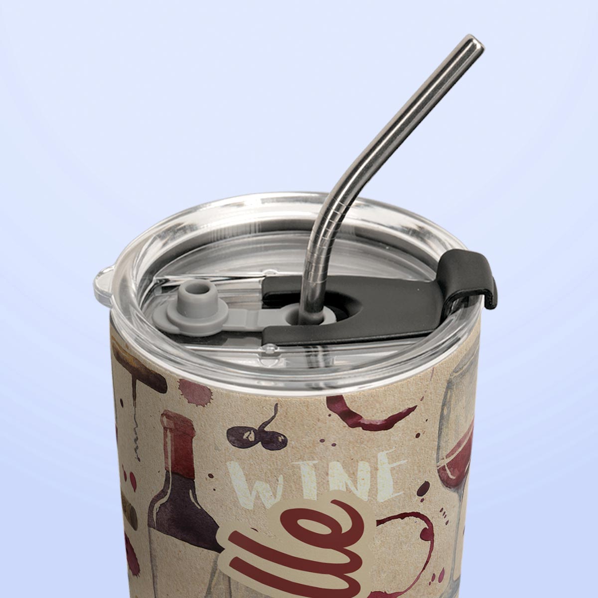 Wine Pattern HTRZ19093507XU Stainless Steel Tumbler