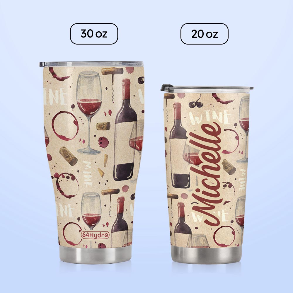 Wine Pattern HTRZ19093507XU Stainless Steel Tumbler