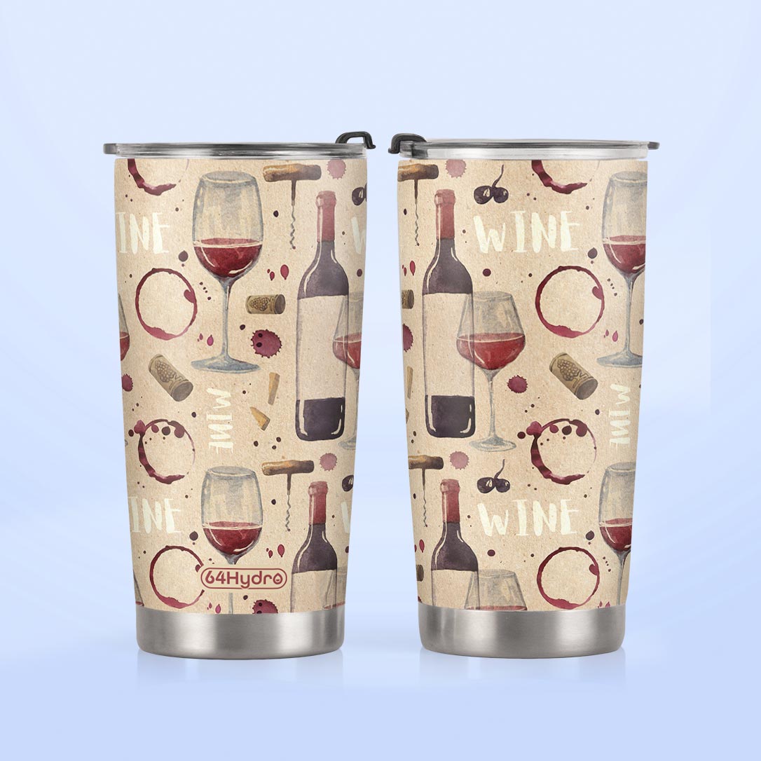 Wine Pattern HTRZ19093507XU Stainless Steel Tumbler
