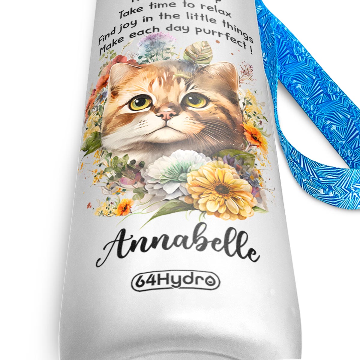 Wisdom From A Cat HHRZ09083456WJ Water Tracker Bottle