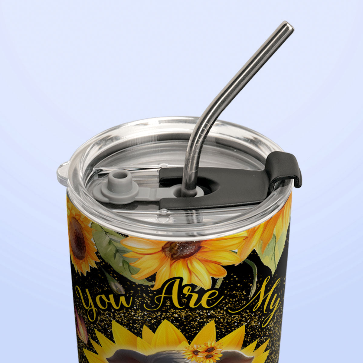 You Are My Sunshine Elephant Sunflower HHLZ280623368 Stainless Steel Tumbler