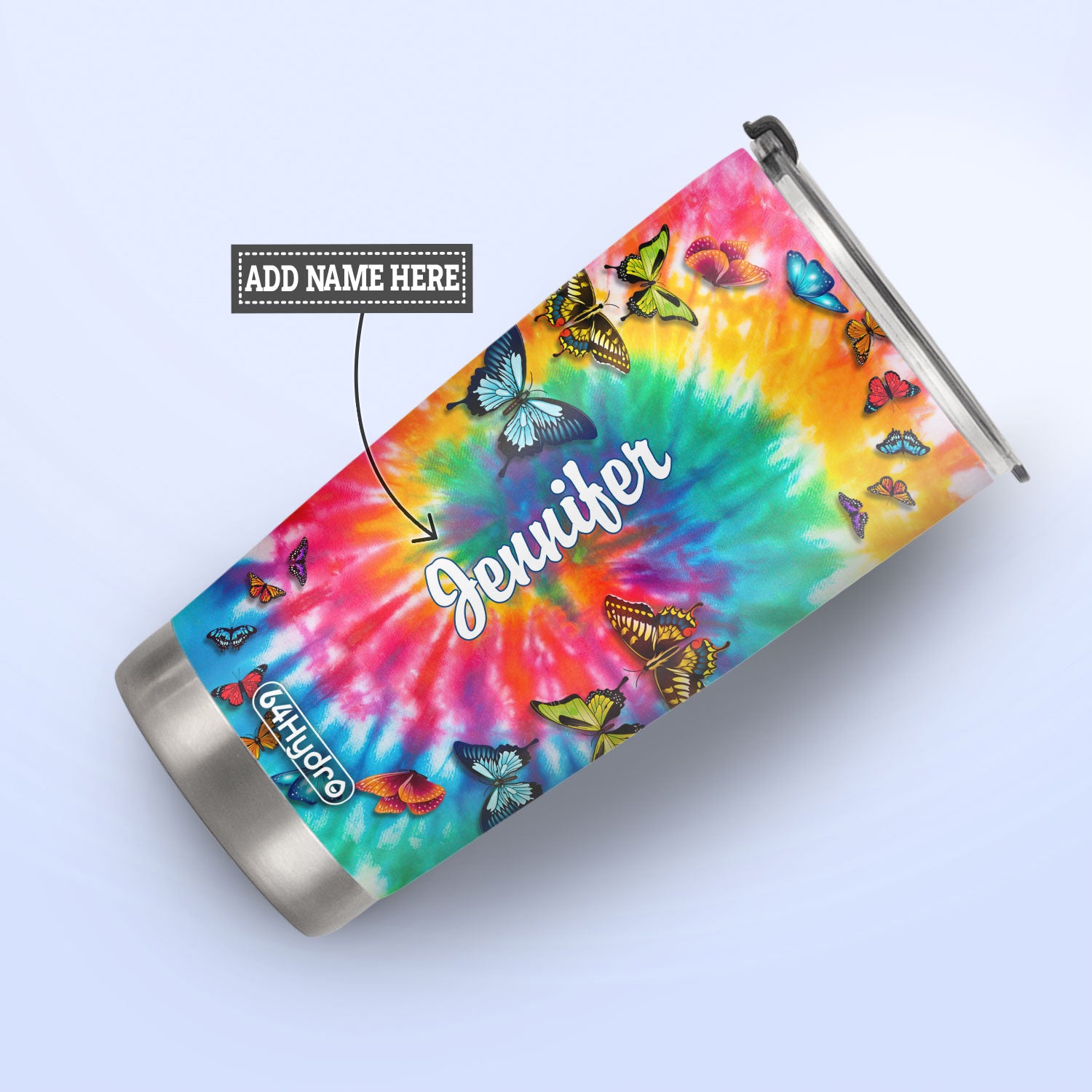 Butterfly Tie Dye Hippie KD2 ZZL0712001 Stainless Steel Tumbler
