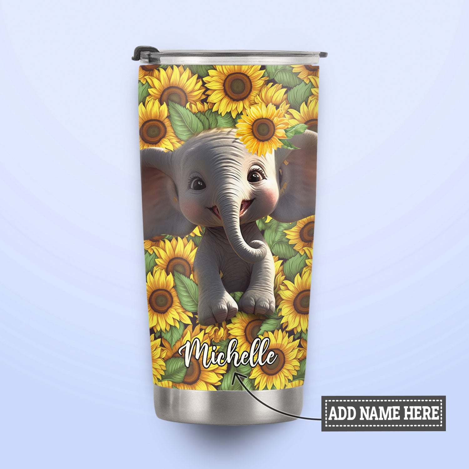 In A World Full Of Roses Be A Sunflower HHLZ270623614 Stainless Steel Tumbler