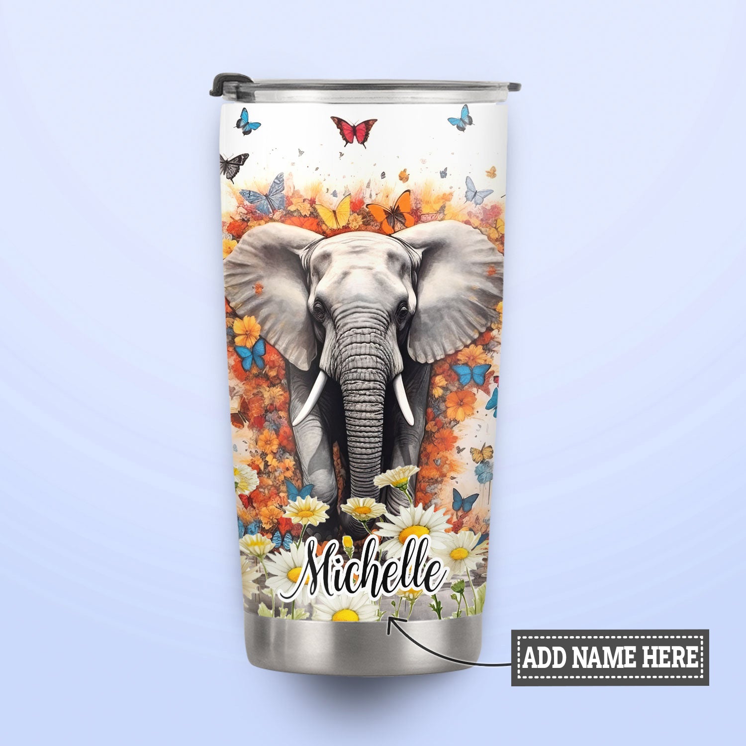 In A World Where You Can Be Anything Be Kind Daisy Elephant HHLZ280623419 Stainless Steel Tumbler