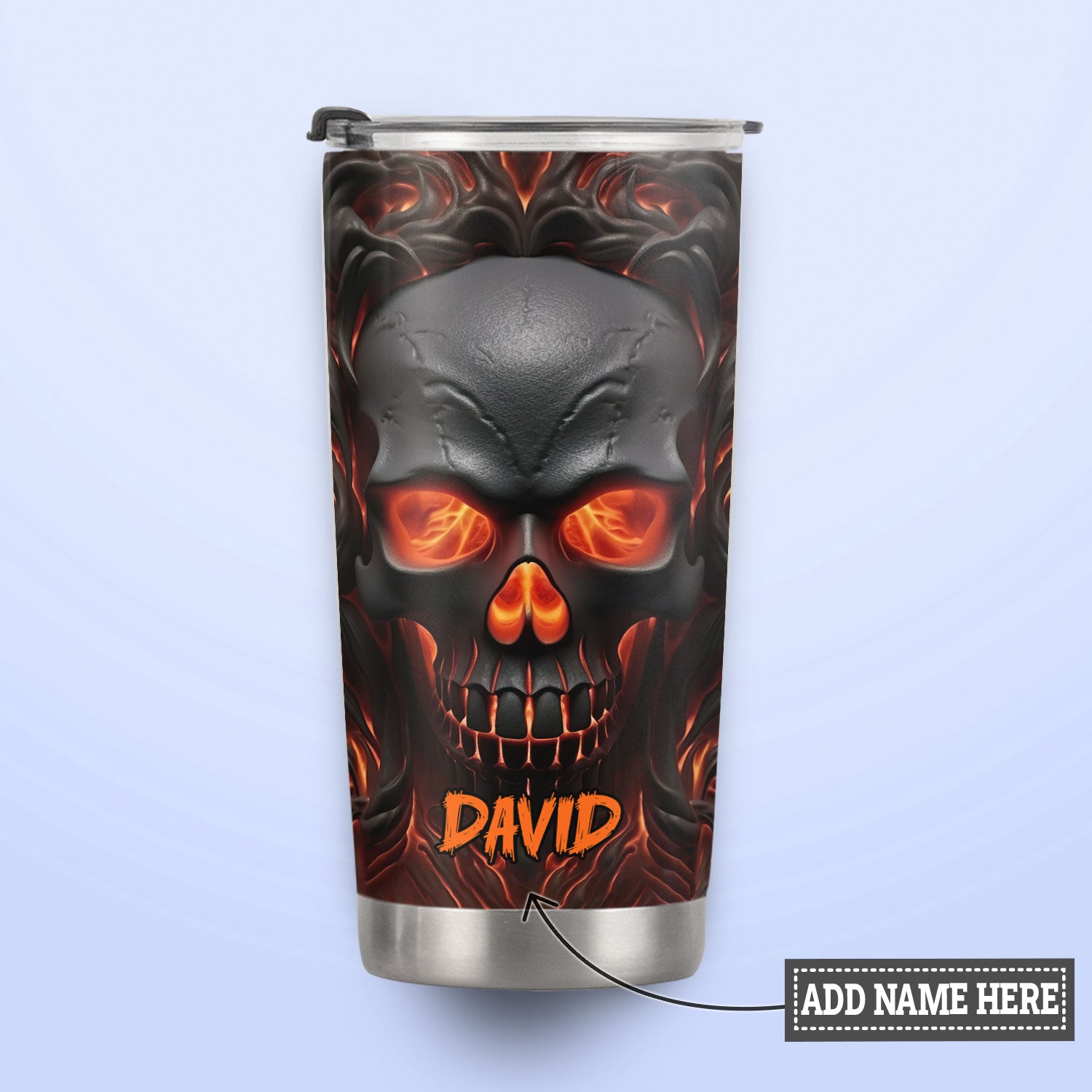 Be Badass Everyday Fire Skull HHRZ030723131 Stainless Steel Tumbler
