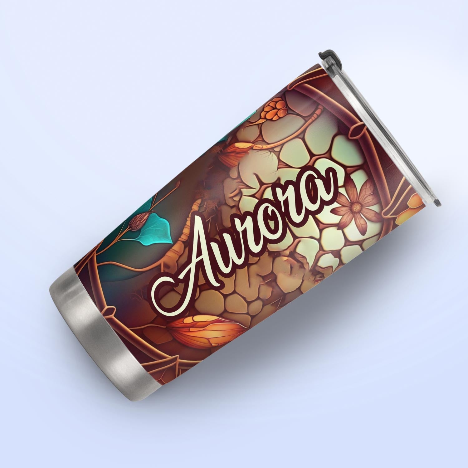 Dragonfly Carnelian Crystal Mosaic HTRZ05091866SB Stainless Steel Tumbler