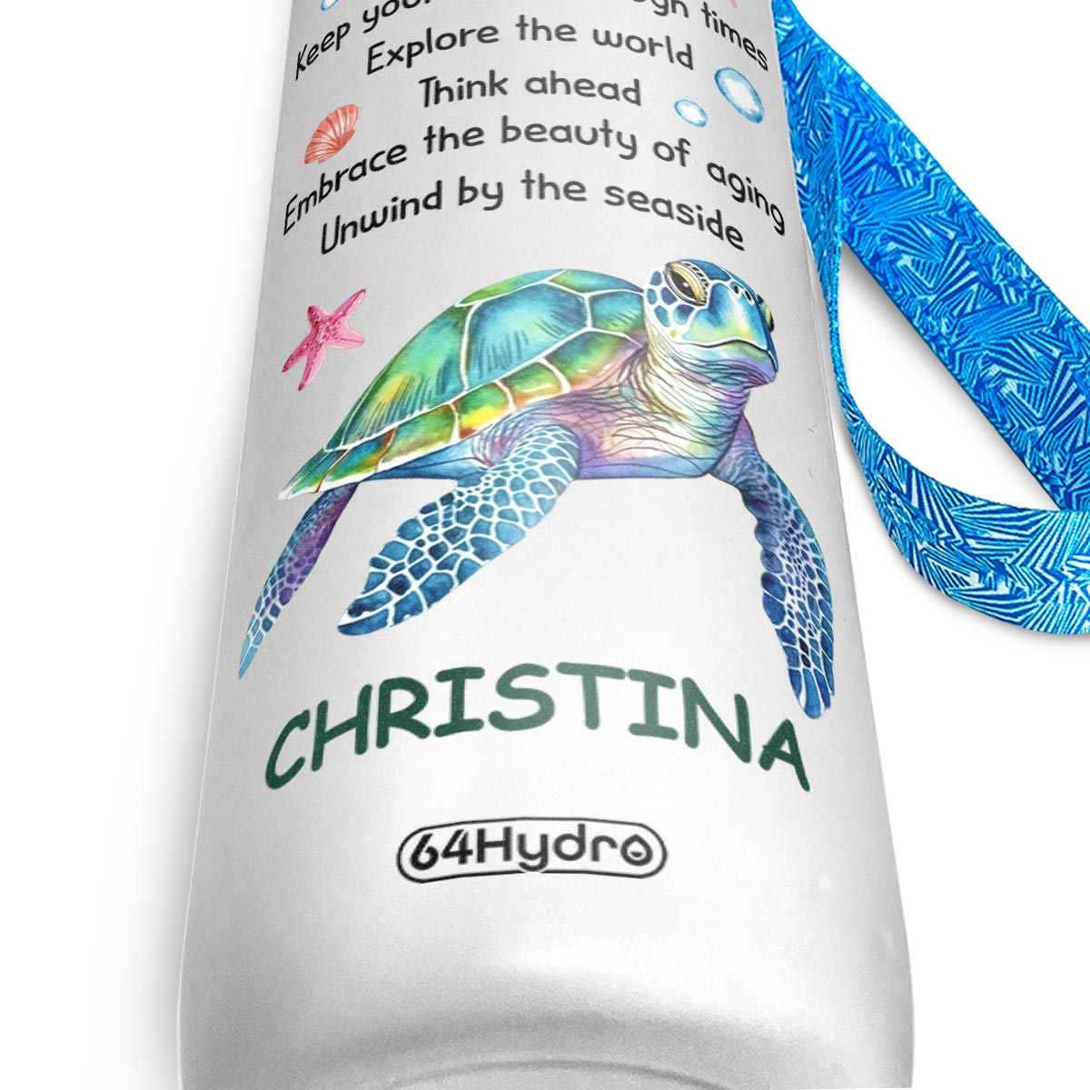 Wisdom From A Sea Turtle HHRZ09083639WB Water Tracker Bottle