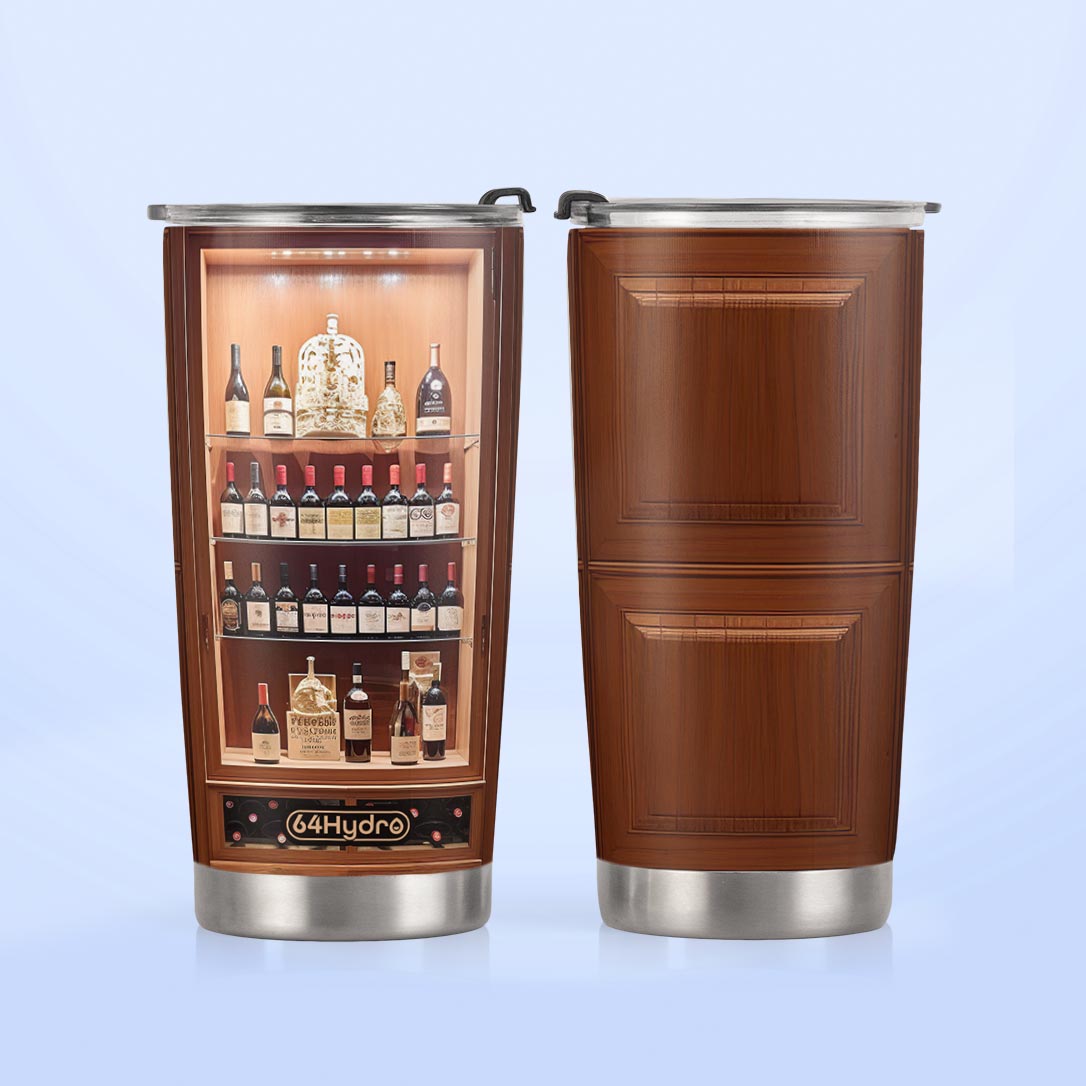 Wooden Wine Cabinet HHRZ20092630OQ Stainless Steel Tumbler